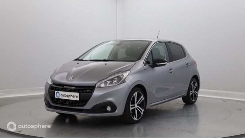 Gris artense Utilisé 2019 Peugeot 208 GT-line Citadine | 9 499 € (Super prix) - Image 1/4