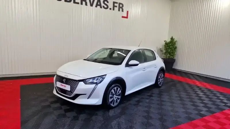 Blanc Utilisé 2020 Peugeot e-208 Active Citadine | 13 590 € (Prix juste) - Image 1/4