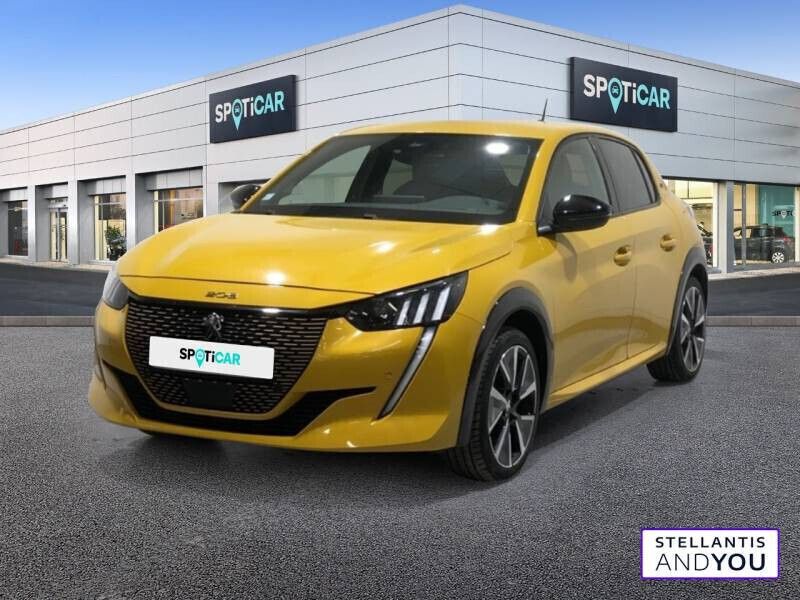 Jaune Utilisé 2020 Peugeot e-208 GT-line Citadine | 12 990 € (Prix juste) - Image 1/4