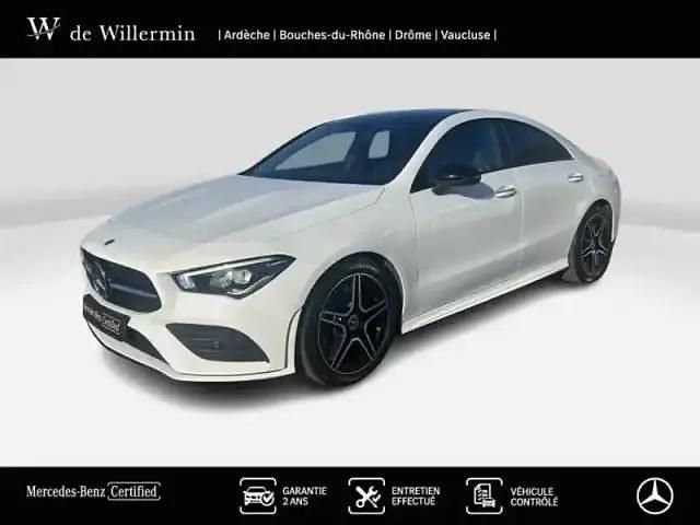 Occasion Mercedes CLA200 AMG line 2022 Blanc digital métallisé Coupé