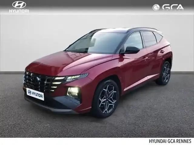 Sunset red / toit phantom black Occasion 2022 Hyundai Tucson N Line SUV | 31 990 € (Prix cher) - Image 1/4