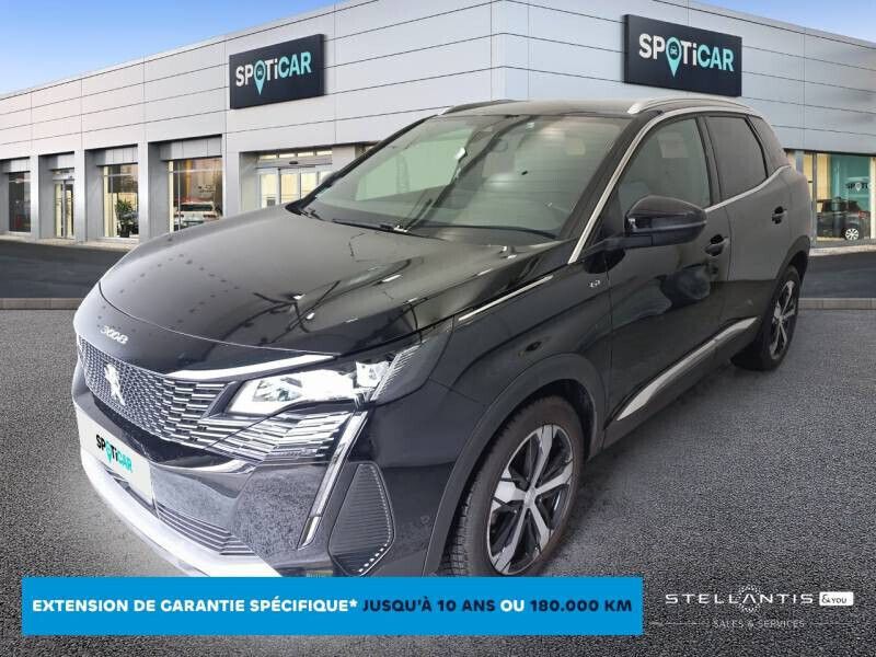 Noir Utilisé 2022 Peugeot 3008 GT | 22 689 € (Prix juste) - Image 1/4