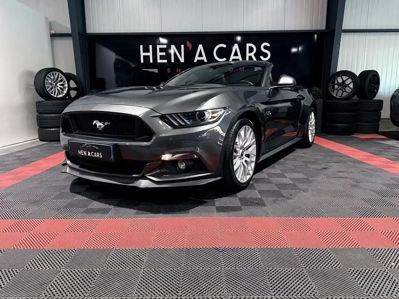 Gris Utilisé 2016 Ford Mustang GT Convertible Cabriolet | 34 990 € (Super prix) - Image 1/4
