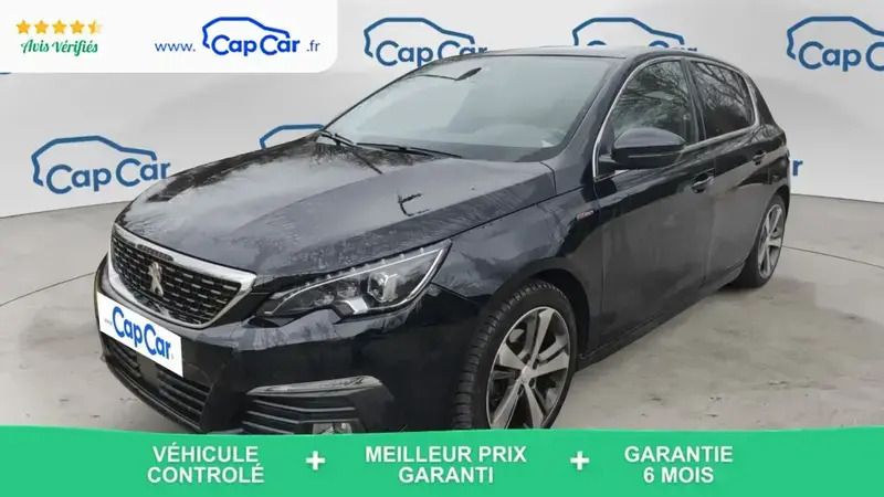 Noir Utilisé 2019 Peugeot 308 GT-line Berline | 12 600 € (Super prix) - Image 1/4