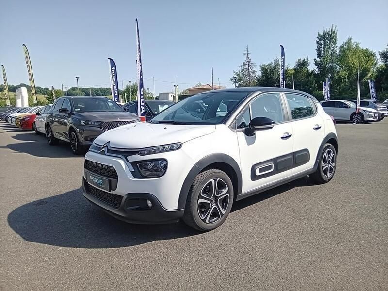 Blanc Utilisé 2022 Citroën C3 PureTech Citadine | 12 370 € (Prix juste) - Image 1/3