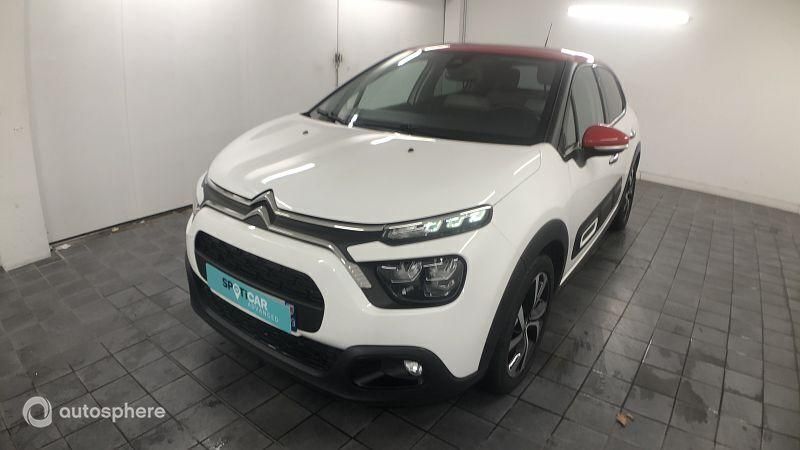 Blanc icy Utilisé 2022 Citroën C3 PureTech Citadine | 13 499 € (Bon prix) - Image 1/4