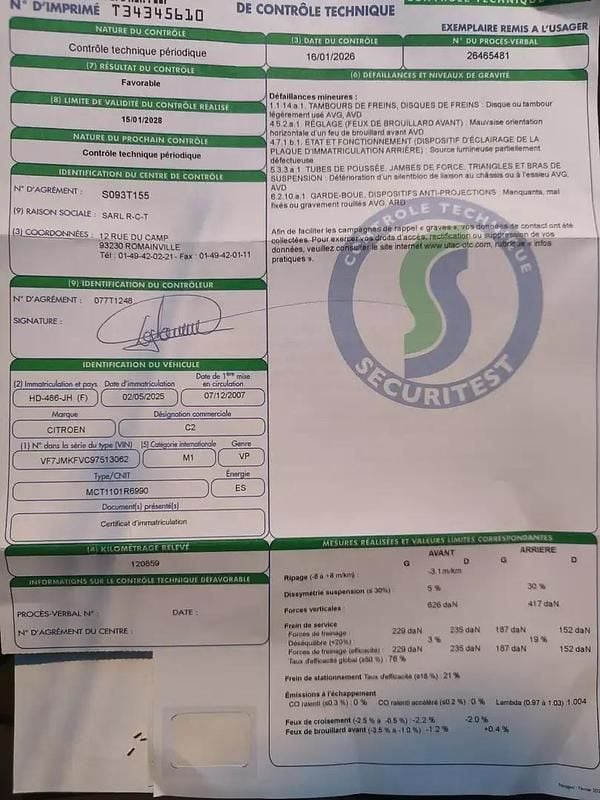 Occasion 2007 Citroën C2 Citadine | 3 000 € (Prix juste) - Image 1/4