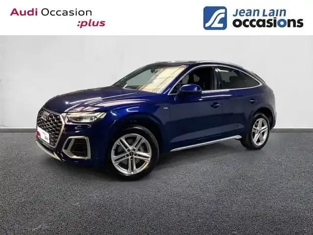 Bleu navarre métallisé Occasion 2021 Audi Q5 Sportback S-Line SUV | 41 390 € (Bon prix) - Image 1/4