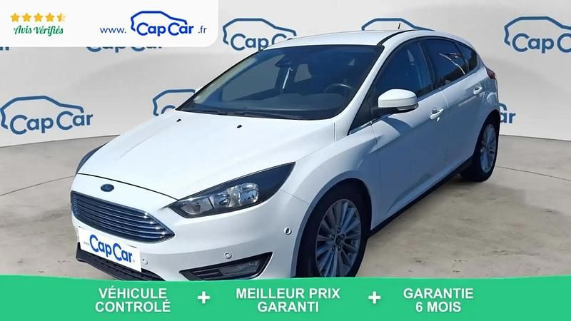Blanc Utilisé 2018 Ford Focus Titanium Berline | 10 990 € (Bon prix) - Image 1/4
