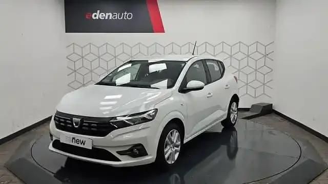 Blanc glacier Occasion 2021 Dacia Sandero Berline | 11 190 € (Prix juste) - Image 1/4