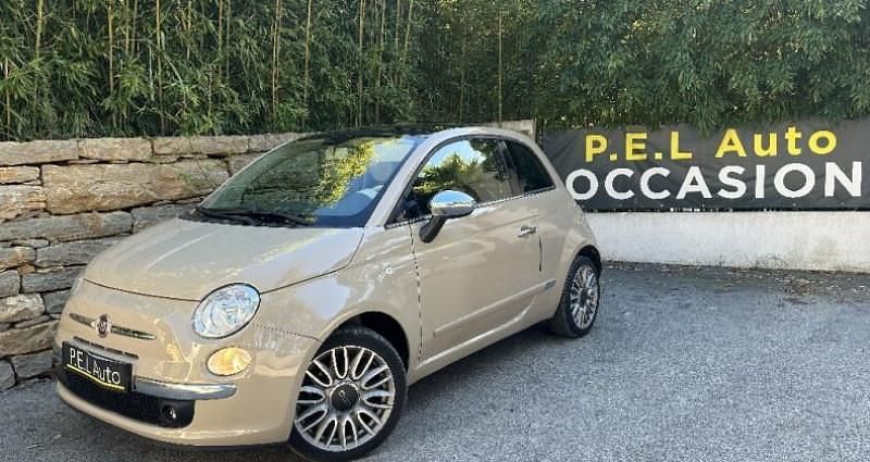 Beige Utilisé 2014 Fiat 500 Lounge Citadine | 8 990 € (Prix juste) - Image 1/4