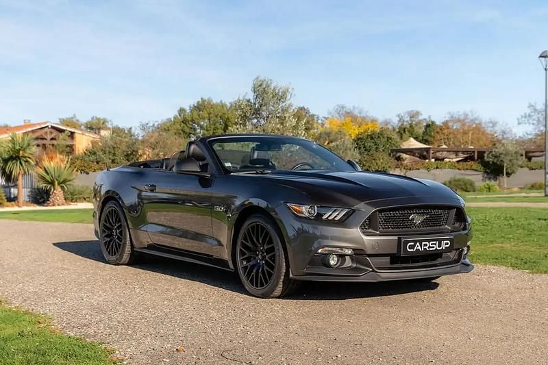 Gris Occasion 2017 Ford Mustang GT Cabriolet | 48 900 € (Prix cher) - Image 1/4