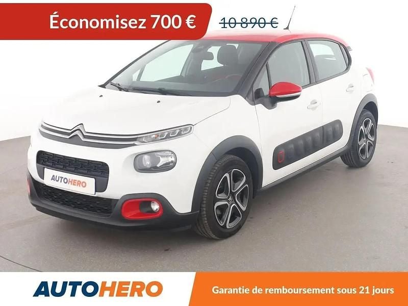Blanc Utilisé 2018 Citroën C3 PureTech Citadine | 10 190 € (Bon prix) - Image 1/2