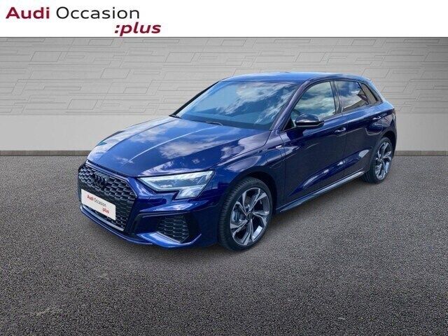 Bleu navarre métallisé Utilisé 2024 Audi A3 Sportback e-tron S-Line Berline | 37 890 € (Prix assez cher) - Image 1/4