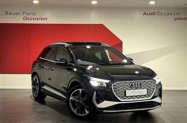 Noir mythe métallisé Occasion 2023 Audi Q4 e-tron S-Line SUV | 34 980 € (Prix juste) - Image 1/4