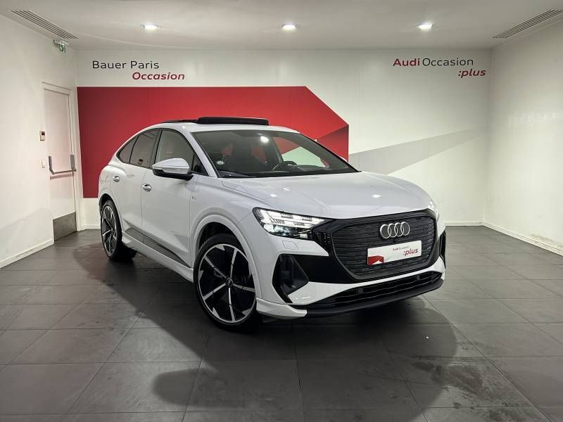 Blanc Utilisé 2023 Audi Q4 Sportback e-tron S-Line SUV | 49 980 € (Prix juste) - Image 1/3