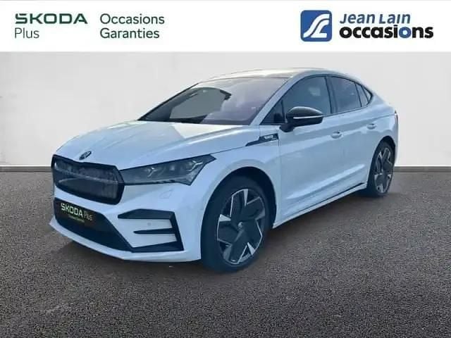 Blanc lune Occasion 2024 Skoda Enyaq iV RS SUV | 44 090 € - Image 1/4