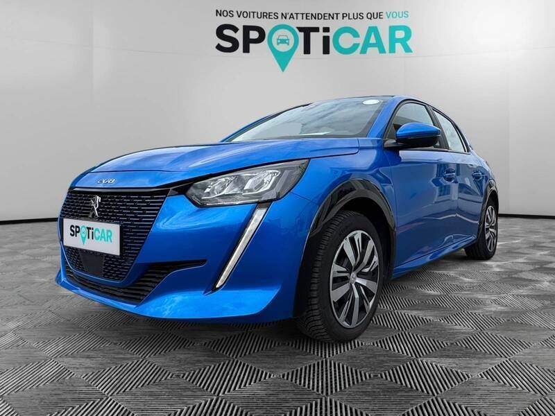 Bleu Utilisé 2020 Peugeot e-208 Business-Line Citadine | 15 490 € (Prix assez cher) - Image 1/3