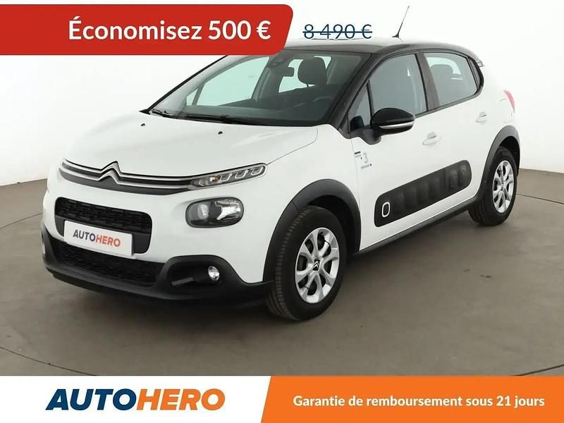 Blanc Utilisé 2019 Citroën C3 PureTech Citadine | 7 990 € (Prix juste) - Image 1/2