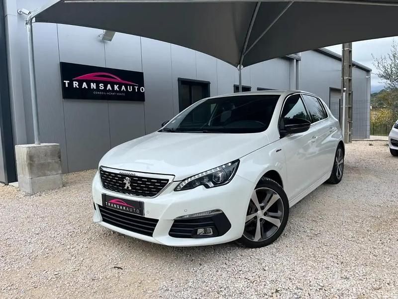 Blanc Utilisé 2018 Peugeot 308 GT-line Berline | 10 490 € (Prix juste) - Image 1/4