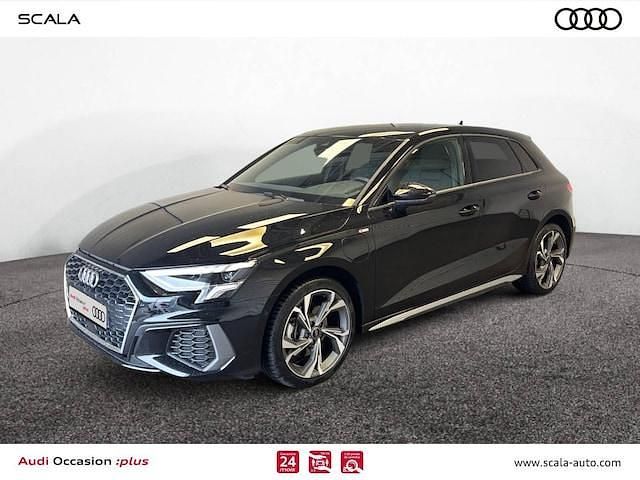 Noir mythe métallisé Utilisé 2024 Audi A3 Sportback e-tron S-Line Citadine | 37 990 € (Prix assez cher) - Image 1/4