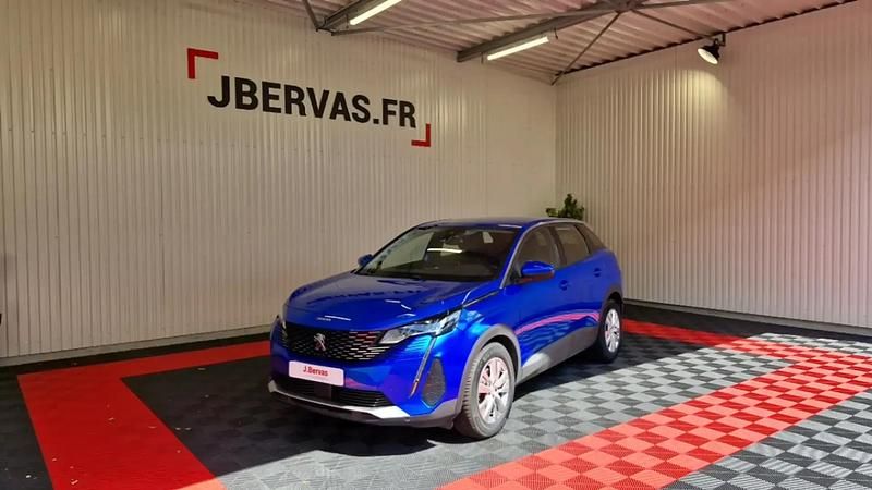Bleu Utilisé 2021 Peugeot 3008 Business-Line SUV | 18 590 € (Bon prix) - Image 1/4
