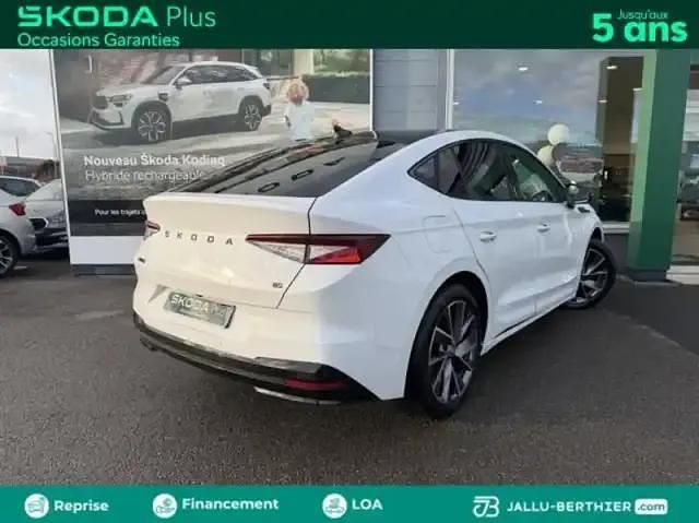 Occasion Skoda Enyaq iV SportLine 210 kW (286 ch) 2025 Blanc lune métallisée SUV