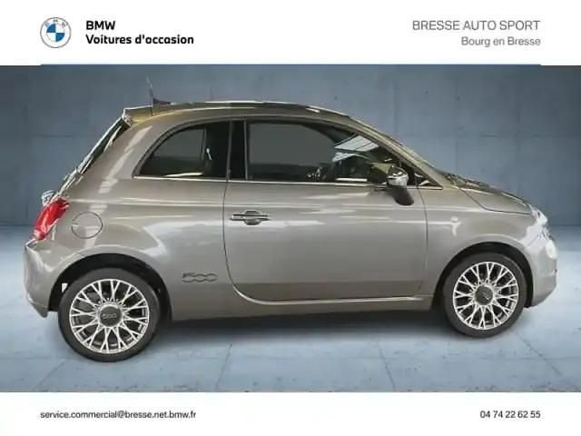Occasion Fiat 500 Lounge 69 ch (50 kW) 2019 Coloris métal groove metal grey Berline