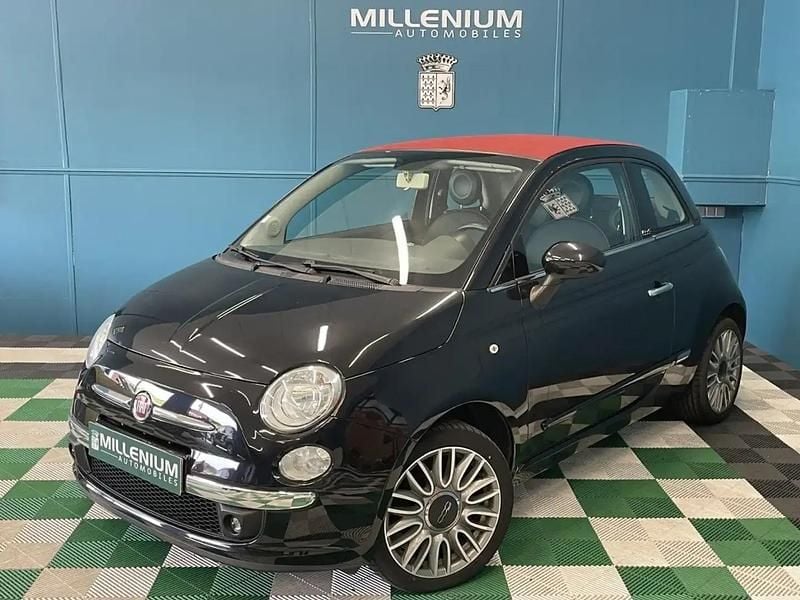 Noir Utilisé 2015 Fiat 500C Lounge Cabriolet | 10 990 € (Prix assez cher) - Image 1/4