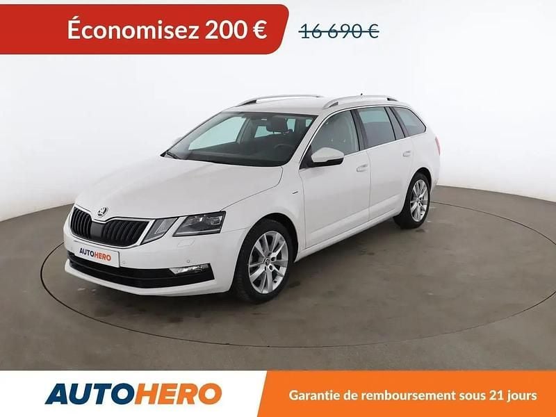 Occasion Skoda Octavia Clever 150 ch (110 kW) 2018 Blanc Break