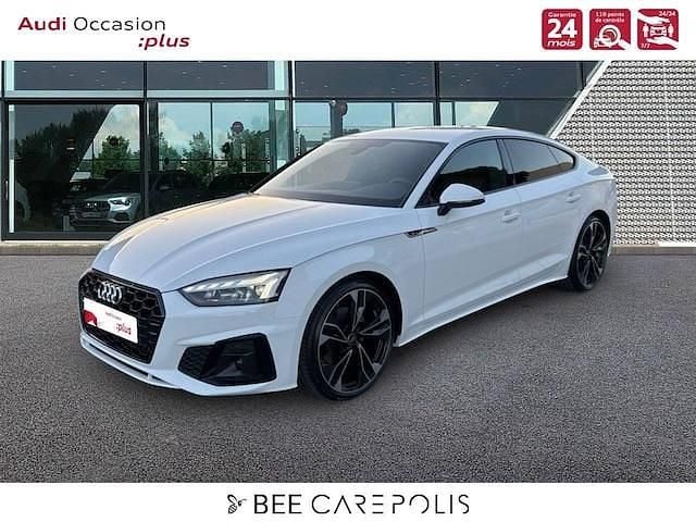 Blanc arcona Occasion 2024 Audi A5 Sportback S-Line Citadine | 46 890 € (Prix cher) - Image 1/4