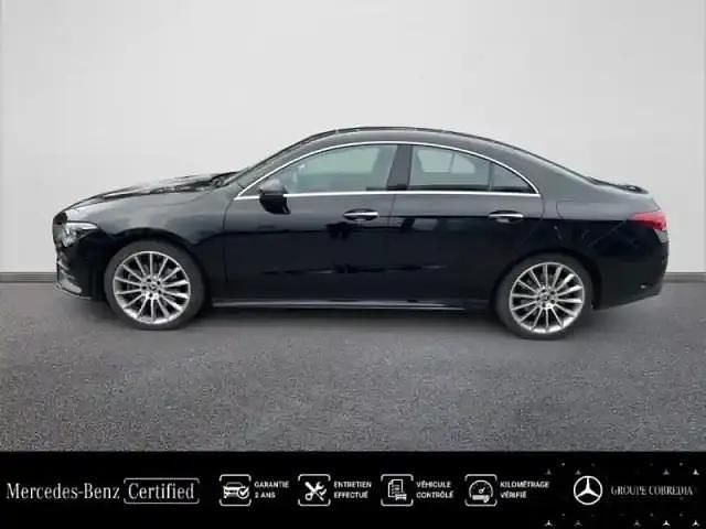Noir cosmos métallisé Occasion 2022 Mercedes CLA250e AMG line Berline | 34 890 € (Prix juste) - Image 1/3