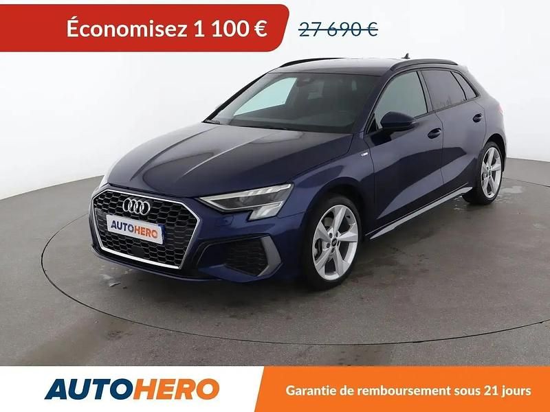 Bleu Occasion 2020 Audi A3 S-Line Berline | 26 590 € (Prix juste) - Image 1/2