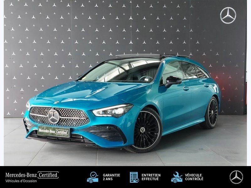 Bleu Utilisé 2024 Mercedes CLA200 Shooting Brake Break | 43 900 € (Prix cher) - Image 1/3