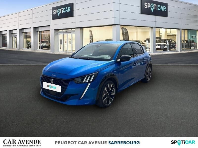 Bleu vertigo (v) Utilisé 2022 Peugeot e-208 GT Citadine | 18 990 € (Prix juste) - Image 1/1