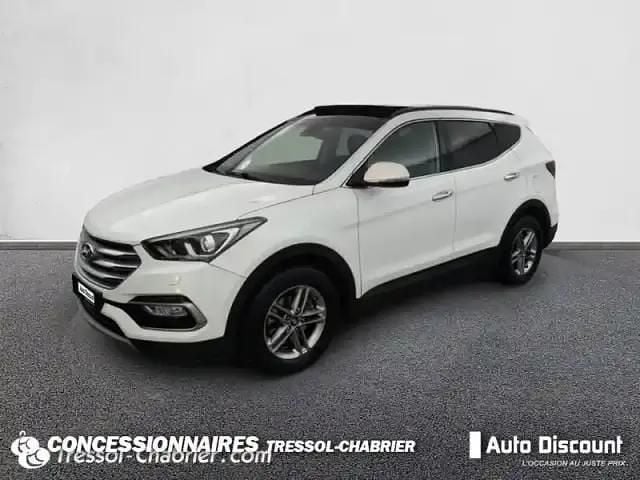 Blanc Occasion 2018 Hyundai Santa Fe SUV | 19 600 € (Bon prix) - Image 1/4