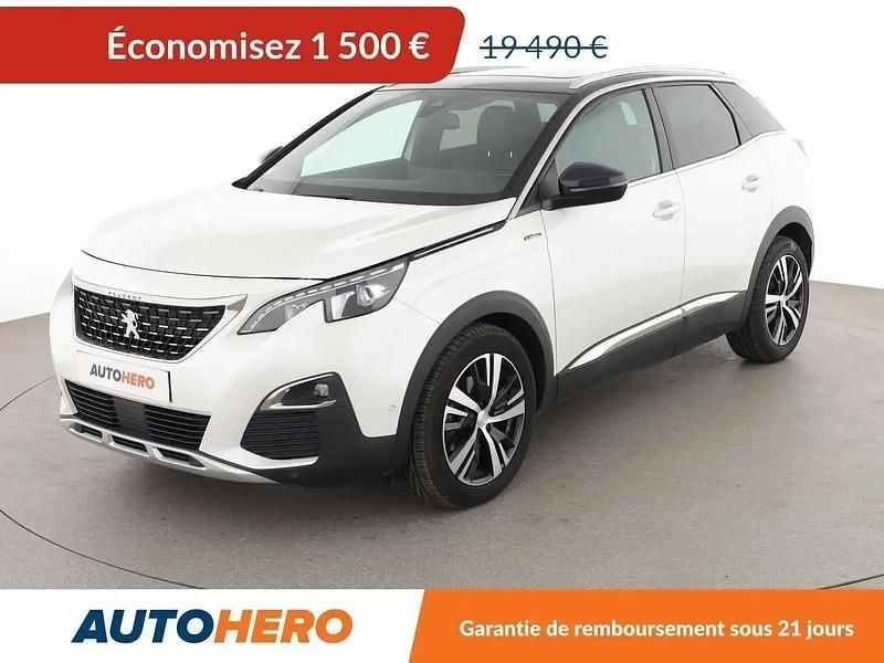 Blanc Utilisé 2019 Peugeot 3008 GT-line SUV | 17 990 € (Bon prix) - Image 1/2