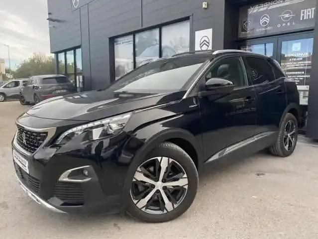 Noir Occasion 2018 Peugeot 3008 GT-line SUV | 14 470 € (Bon prix) - Image 1/4
