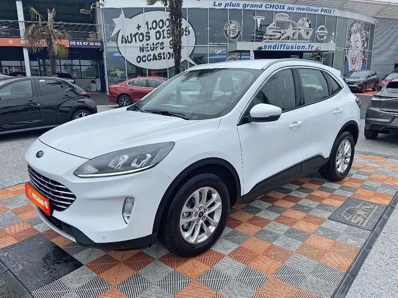 Blanc Utilisé 2022 Ford Kuga Titanium SUV | 23 750 € (Bon prix) - Image 1/4