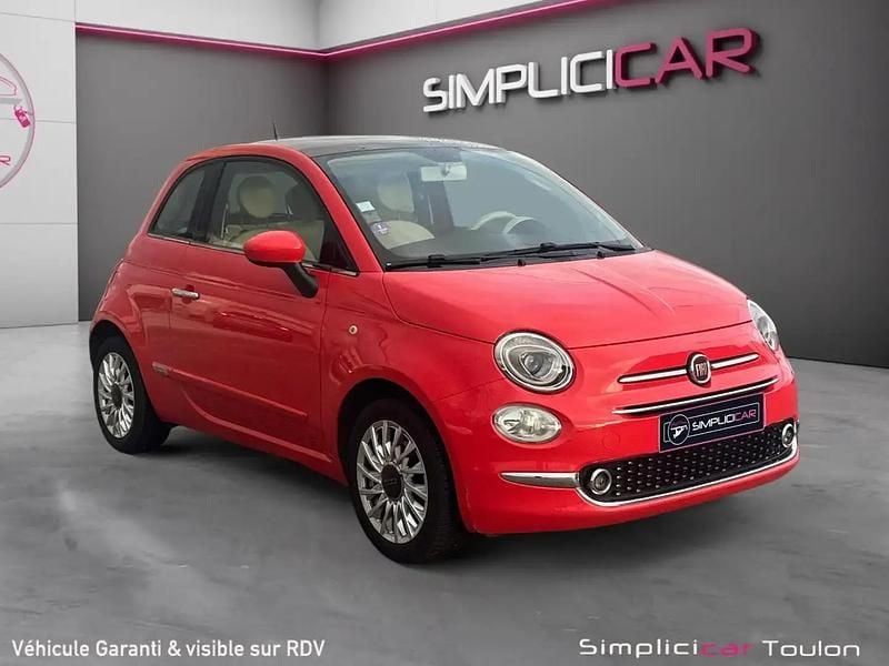 Rouge Occasion 2019 Fiat 500 Lounge Citadine | 7 480 € (Super prix) - Image 1/4