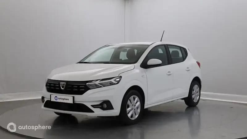 Blanc Utilisé 2022 Dacia Sandero Comfort Citadine | 12 799 € (Bon prix) - Image 1/4