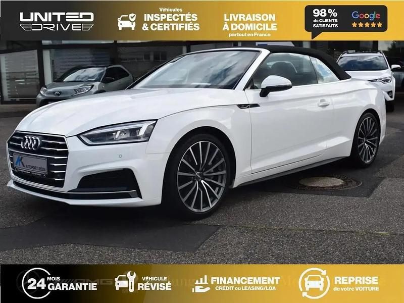 Blanc Occasion 2018 Audi A5 Cabriolet S-Line Cabriolet | 28 600 € (Prix juste) - Image 1/4