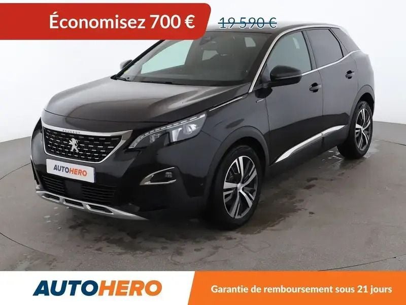 Noir Utilisé 2019 Peugeot 3008 GT-line SUV | 18 890 € (Prix juste) - Image 1/2