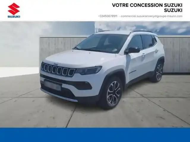 Alpine white Occasion 2022 Jeep Compass Limited SUV | 24 990 € (Prix assez cher) - Image 1/4