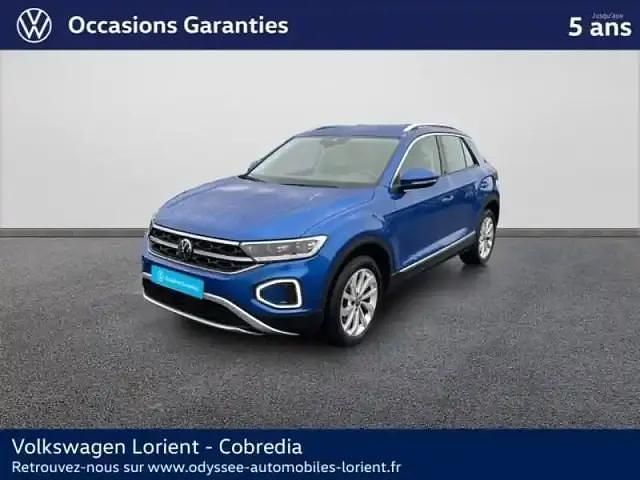 Bleu ravenna métallisée Utilisé 2022 VW T-Roc Style SUV | 26 990 € (Bon prix) - Image 1/4