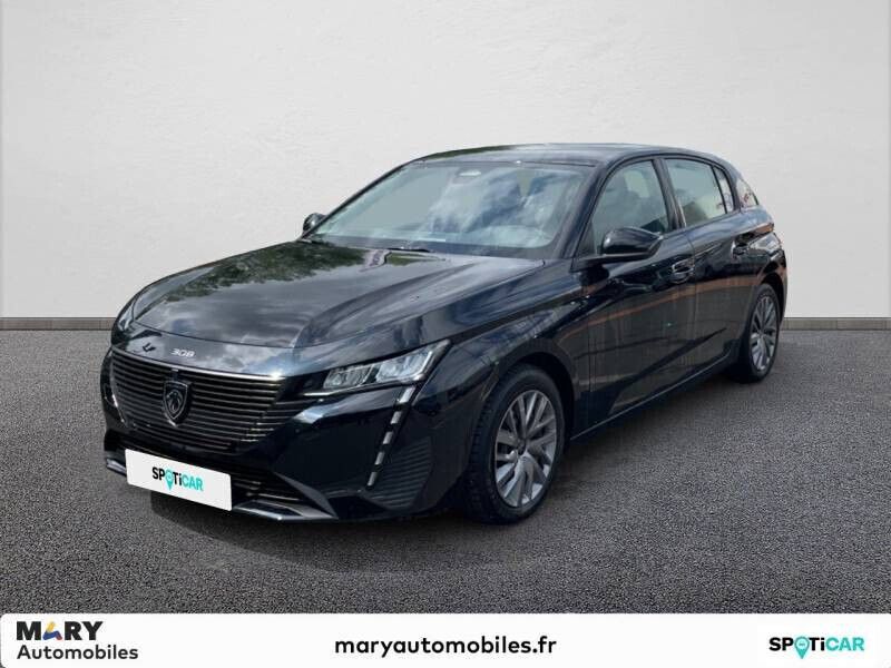 Noir Utilisé 2022 Peugeot 308 Active Berline | 16 490 € (Prix juste) - Image 1/4