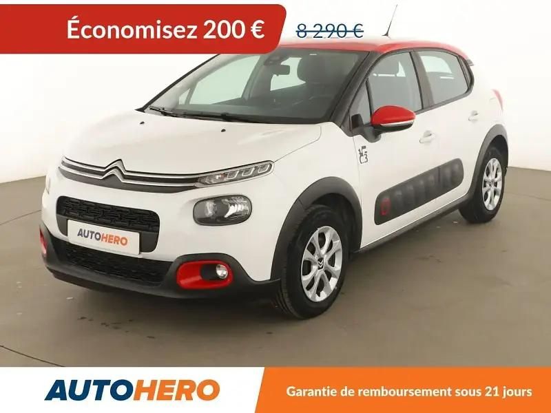 Blanc Utilisé 2018 Citroën C3 PureTech Citadine | 8 090 € (Prix juste) - Image 1/2