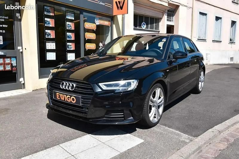 Noir Occasion 2018 Audi A3 S-Line Berline | 16 990 € (Bon prix) - Image 1/4