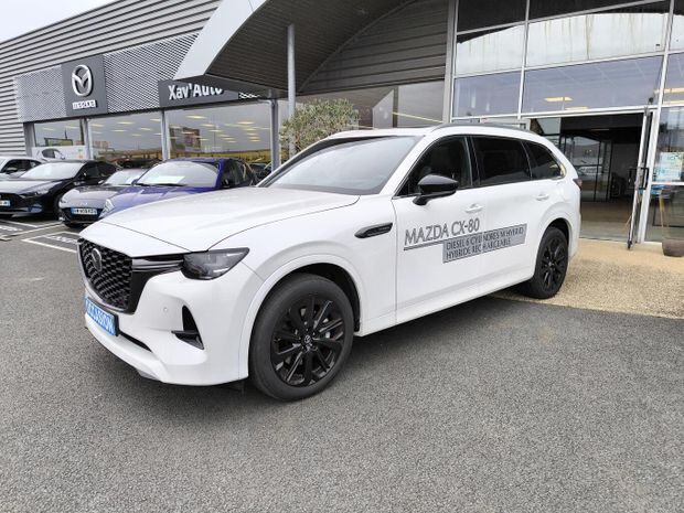 Blanc Nouvelle 2024 Mazda CX-80 Homura-Line SUV | 65 990 € - Image 1/4