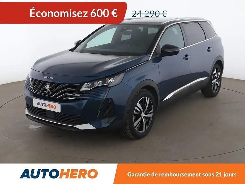 Bleu Utilisé 2021 Peugeot 5008 GT Monospace | 23 690 € (Prix juste) - Image 1/2